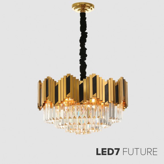 Ritz - ZigZag Gold Odeon Chandelier